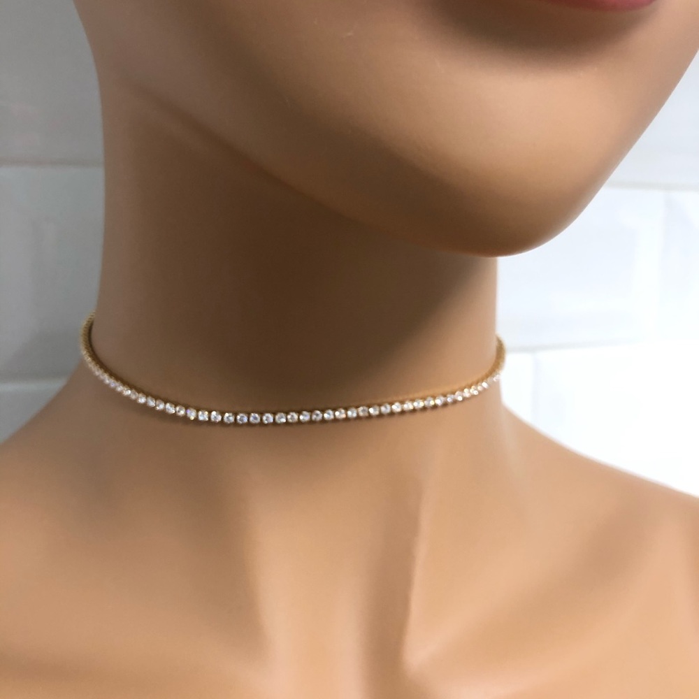 18k Gold Filled Diamond Chocker